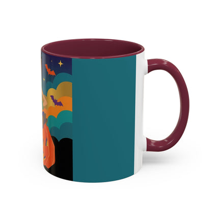🌙🎃 The Witch Of Crescent Moon Pumpkin Colorful Mug – Colorful Halloween Charm