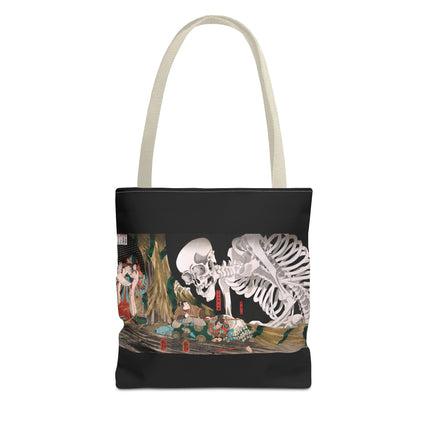 Mitsukuni Defying the Skeleton Spectre by Utagawa Kuniyoshi Tote Bag (AOP)