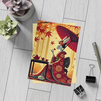 Theatrical Harvest Rabbit Postcards (envelopes included) - Bundles of 10, 30, 50 Pieces