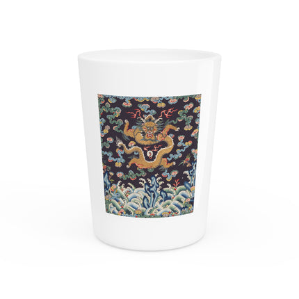Rank Badge with Dragon with Deer Hooves Ceramic Shot Glass