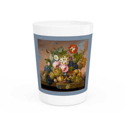 Floral Still Life by Franz Xaver Petter Ceramic Shot Glass