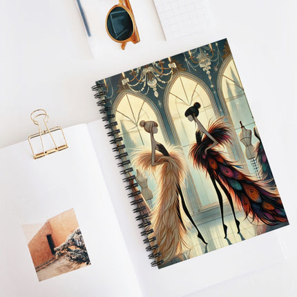 Couture & Wings Spiral Notebook - Ruled Line