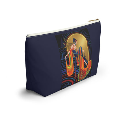 Art Deco Muse Cosmetic Bag – Elegant Poise & Golden Radiance