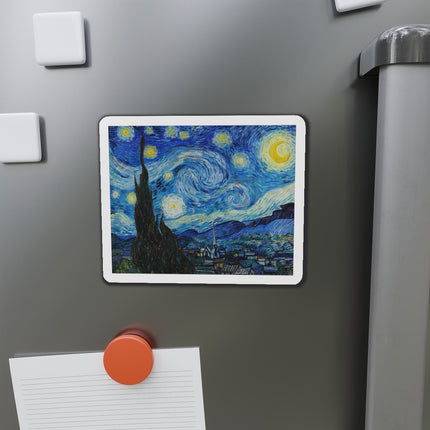 The Starry Night by Vincent Van Gogh Die-Cut Magnets (5 Sizes)