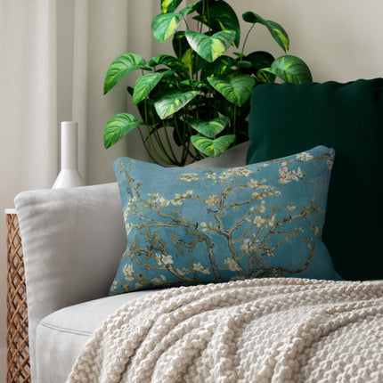 Almond Blossom by Vincent van Gogh Spun Polyester Lumbar Pillow