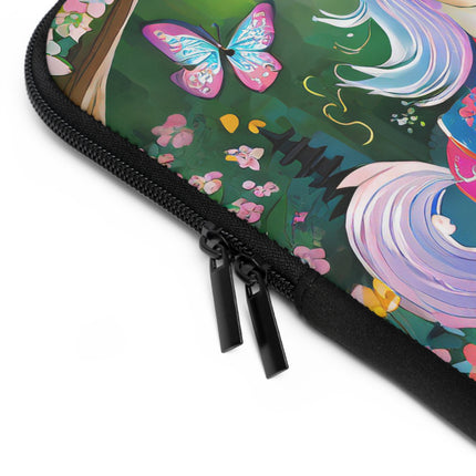 Baby Unicorns and Fluttering Butterflies Laptop Sleeve