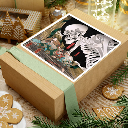 Mitsukuni Defying the Skeleton Spectre by Utagawa Kuniyoshi Kiss-Cut Stickers (4 Sizes)