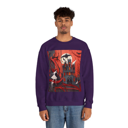Halloween Night Scene Unisex Heavy Blend™ Crewneck Sweatshirt
