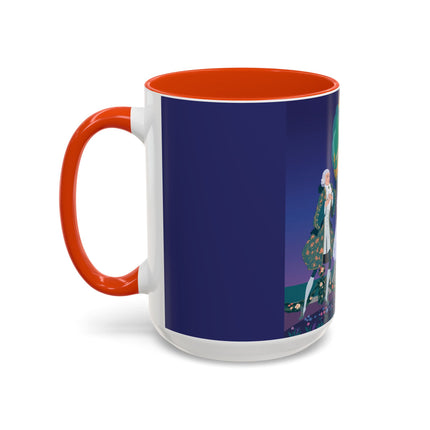 Moonlit Garden Waltz Colorful Mug (11oz, 15oz) – Rococo Romance, Garden Elegance & Enchanted Dance