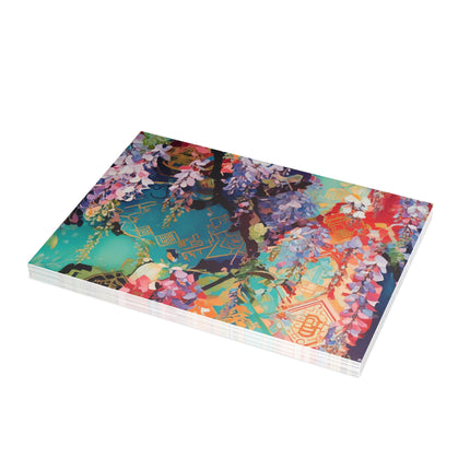 Golden Wisteria Symphony Postcard Bundles (envelopes included) - Bundles of 10, 30, 50 Pieces