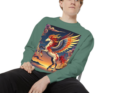Flame-Winged Horse at Sunset Sweatshirt