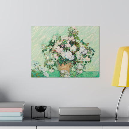 Roses by Vincent Van Gogh Matte Canvas, Stretched, 0.75"