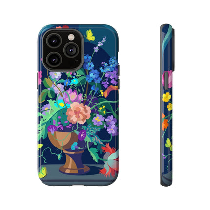 Midnight Floral Reverie Phone Case – Vibrant Bloom & Enchanted Beauty