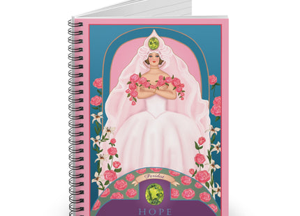August & Peridot (from the Gem Series) by Sofia Chiostri Spiral Notebook - Ruled Line