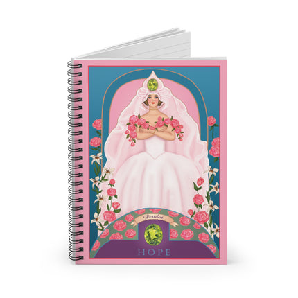 August & Peridot (from the Gem Series) by Sofia Chiostri Spiral Notebook - Ruled Line