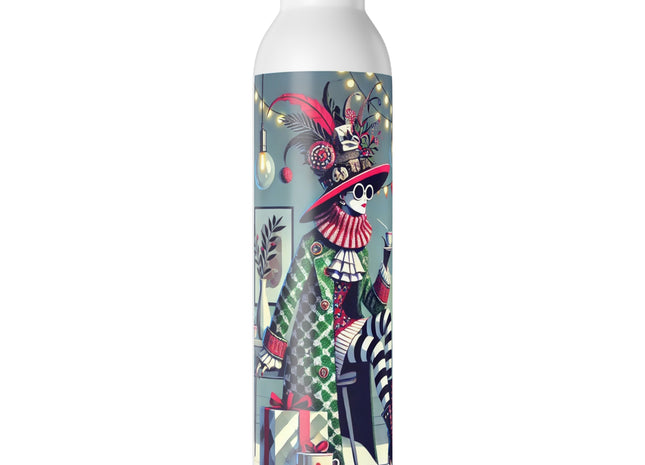 Whimsical Christmas Tea Party Slim Water Bottle