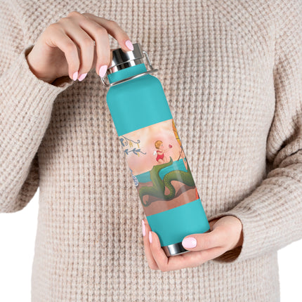 Mermaid with Parasol and Cupid by George Barbier Copper Vacuum Insulated Bottle, 22oz