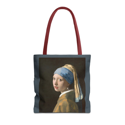 Girl with a Pearl Earring by Johannes Vermeer Tote Bag (AOP)