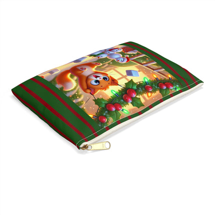 Naughty or Nice Kitten Christmas Accessory Pouch
