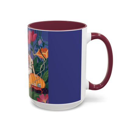 The Garden Of Quiet Reverie Colorful Mugs – Art Deco Botanical Serenity