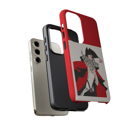 Crimson Masquerade Phone Case – Dramatic Grace & Bold Elegance