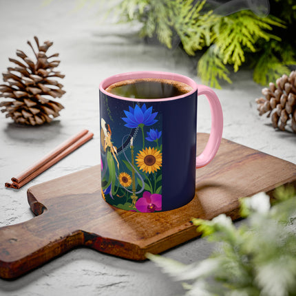 The Lady Of The Starlit Candles Colorful Mugs – Art Deco Theatrical Romance