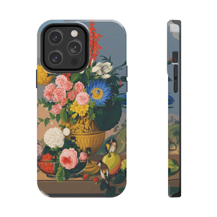 🌺🐦 The Garden Of Golden Birds Phone Case – Art Deco Floral Elegance