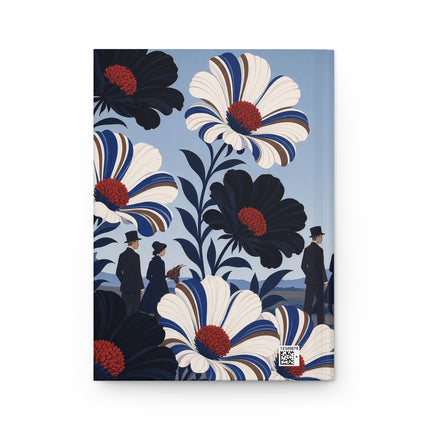 🌸💙 The Grand Floral Fashion Parade Hardcover Journal – Art Deco Style & Whimsy