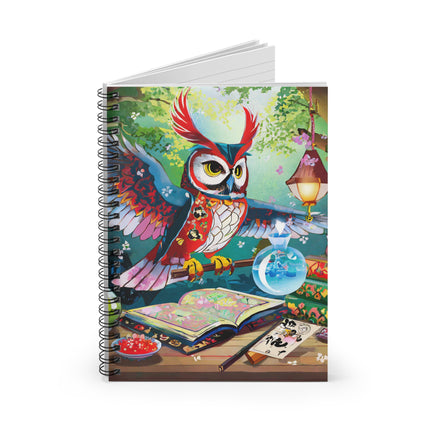 Owl's Magical Workshop Spiral Notebook - Ruled Line