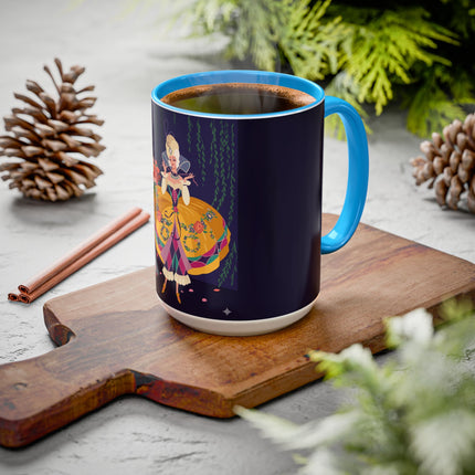 Moonlit Masquerade: The Fairy Queen's Ball Colorful Mug (11oz, 15oz) – Fairy Tale Elegance, Fantasy Charm & Enchanted Style