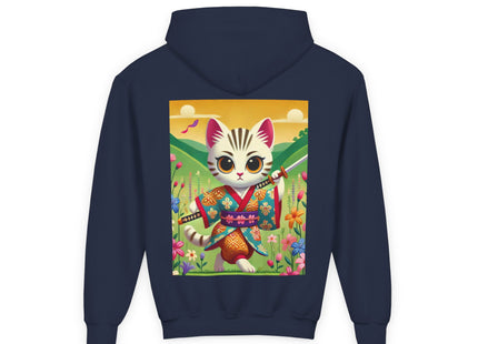 Samurai Kitten Youth Heavy Blend Hooded Sweatshirt