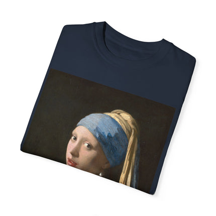 Girl with a Pearl Earring by Johannes Vermeer Unisex Garment-Dyed T-shirt