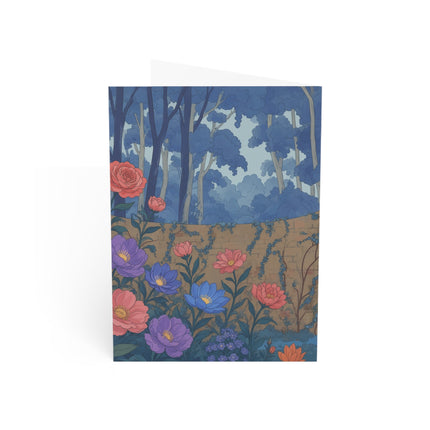🎭🌸 The Harlequin Garden Gathering Greeting Card – Art Deco Masquerade Elegance