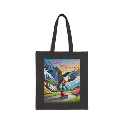 Eagle Skater Cotton Canvas Tote Bag
