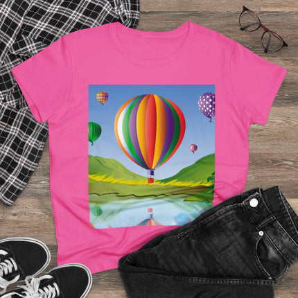 Colorful Heights Women's Midweight Cotton Tee