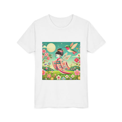 Geisha Fairy and the Hummingbird Blossom Youth Short Sleeve Tee