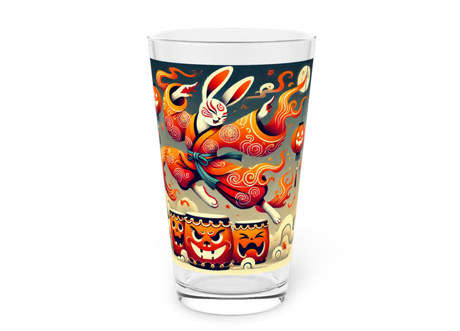 Jack-O’-Lantern Drums & The Kabuki Rabbit Glass, 16oz