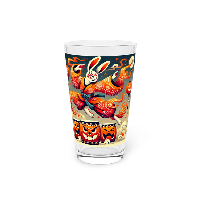 Jack-O’-Lantern Drums & The Kabuki Rabbit Glass, 16oz