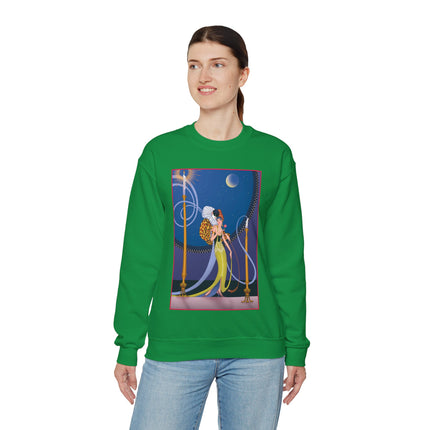 Smoke and Secrets: A Glamorous Encounter in Prohibition Era Heavy Blend™ Crewneck Sweatshirt