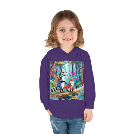 Whimsical Woodland Toddler Pullover Fleece Hoodie
