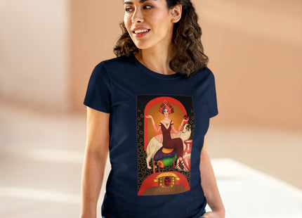 January & Garnet (from the Gem Series) by Sofia Chiostri Women's Midweight Cotton Tee