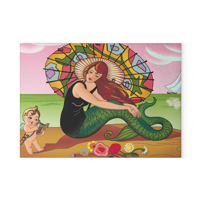 Siren Serenade Glass Cutting Board