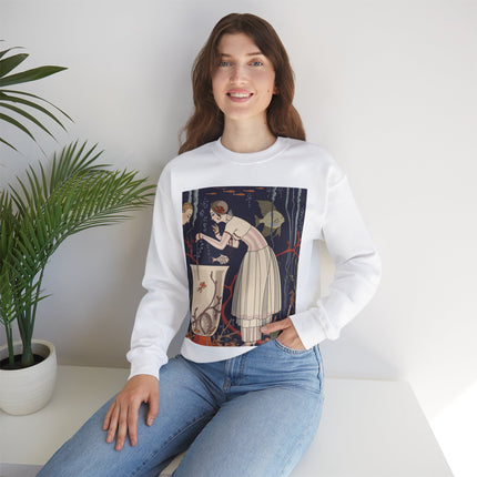 L'Etourdissant Petit Poisson (The Dazzling Little Fish) by George Barbier Heavy Blend™ Crewneck Sweatshirt