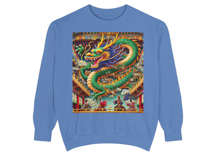 Tibetan Dragon Over Kabuki Duel Sweatshirt