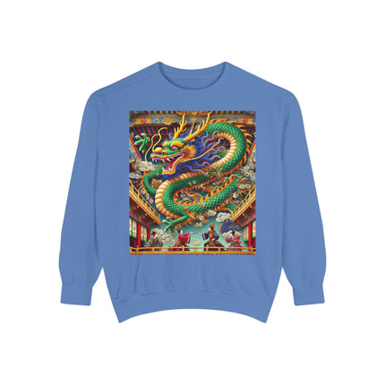 Tibetan Dragon Over Kabuki Duel Sweatshirt