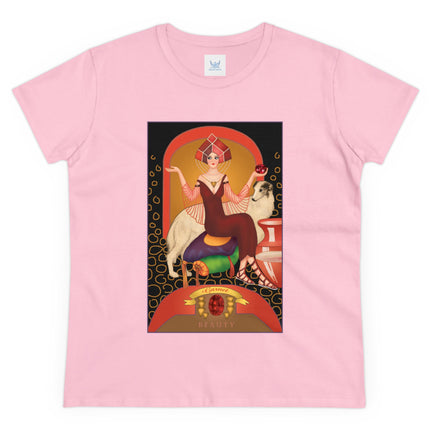 January & Garnet (from the Gem Series) by Sofia Chiostri Women's Midweight Cotton Tee