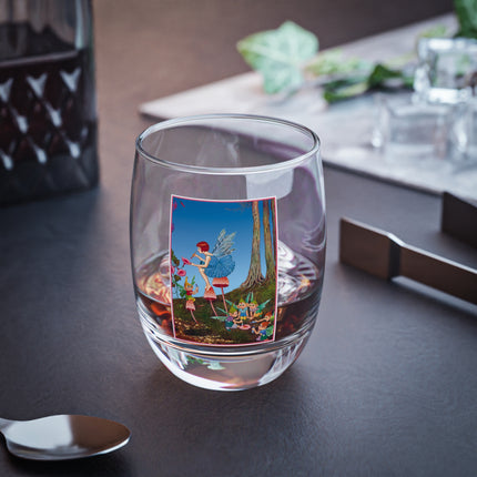 Periwinkle Painting the Petals by Ida Outhwaite Whiskey Glass