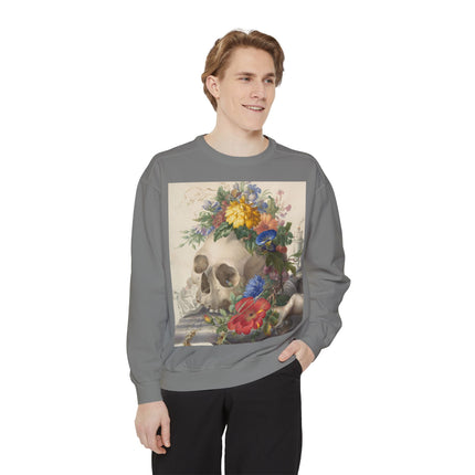 Vanitas Still Life by Herman Henstenburgh Garment-Dyed Sweatshirt