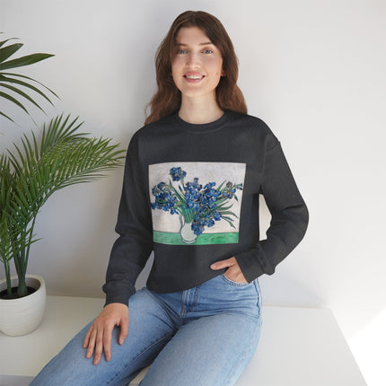 Irises by Vincent Van Gogh Heavy Blend™ Crewneck Sweatshirt