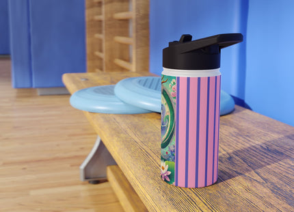 Fairy of the Koi Pond Stainless Steel Water Bottle, Standard Lid